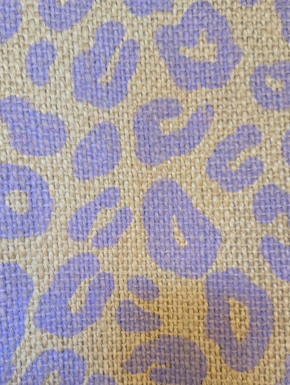 America & Beyond Tan Jute Lavender Leopard Print Versatile Bag - Picture 13 of 13